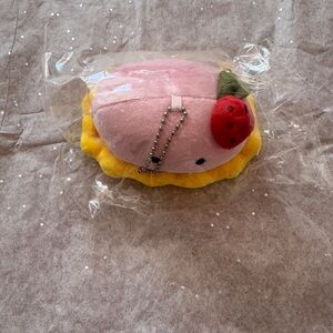 Plush Strawberry Keychain Toy